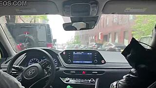 Ebony Teen Rides Big Black Cock for Ride Home