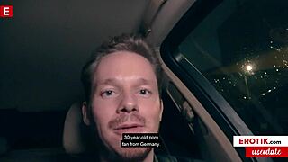 Blonde teen amateur deepthroats and gets cumshot in pov living room