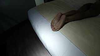 Mandy Mynxx delivers intense footjob to latina fetish lover!