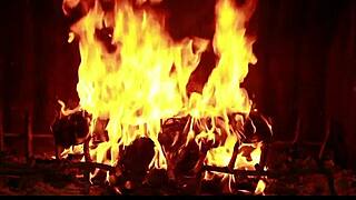 staci silverstone rips clothes and masturbates intensely by fire