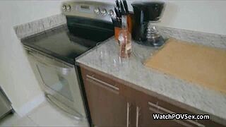 This teen 18+ harlot blows my cock in lingerie for the first time, feeling so real and POV in homemade style.