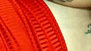 African Beauty with Big Tits and Tattooed Ass Teases Cock