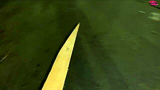 Nasty Street Girl Stripping Naked in Dumpster POV