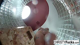 shower fun with christy and ivan 😘