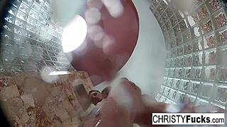 shower fun with christy and ivan 😘