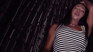 Busty asian shemale swallows huge dick before anal pounding