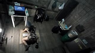 My military stepsister came home horny after months away. We ended up screwing hard on the floor.