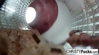 shower fun with christy and ivan 😘