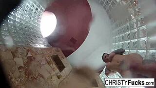 shower fun with christy and ivan 😘