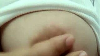 Pretty girl with cute boobs gets blowjob and cumshot.