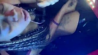 DMV gloryhole party with ebony and monster cocks.