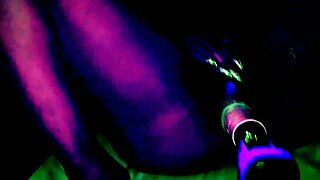 The latina teen reaches an out-of-this-world orgasm using her dildo with her ebony lesbian partner