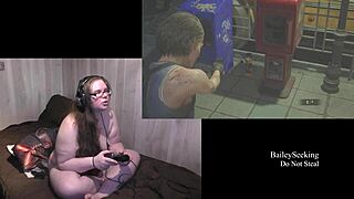 Why is this brunette bbw naked in Resident Evil 3 playthrough part 2?