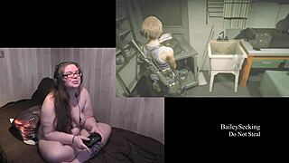 Why is this brunette bbw naked in Resident Evil 3 playthrough part 2?