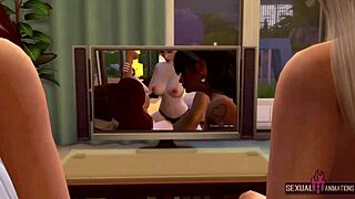 Watching porn with my stepsisters! I need you to help me reach orgasm - sexual hot animations