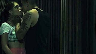 in extreme bondage, the guy keys himself while nymphs watch