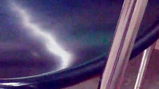 Playful latina shows soles in classroom