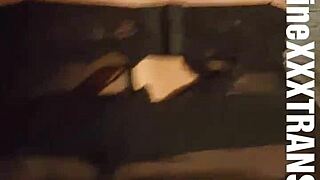 mexican shemale dances in heels on bedside