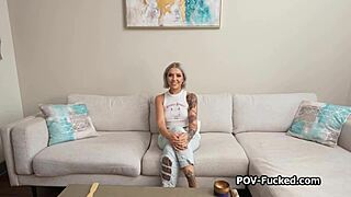 pov fucking hot tattooed blonde teen