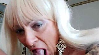 Mechanic fills mouth with cum after tire fix, swallows everything eagerly