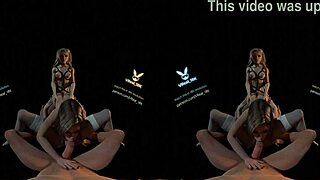 Intriguing spitroast orgy with stockings and reverse gangbang in 3D