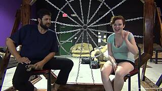 Can this busty redhead handle being tied and teased?