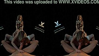 Intriguing spitroast orgy with stockings and reverse gangbang in 3D