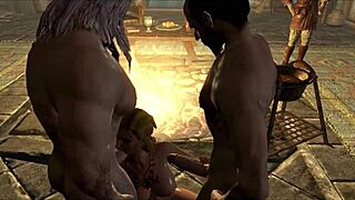 Puta de Skyrin provoca en una acción grupal salvaje