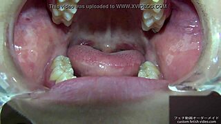 teeth fetish with wet tongue play