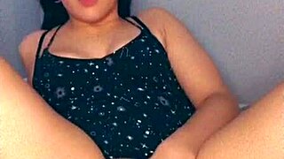 Latina Explodes with Creamy Cum Using Huge Dildo Twice