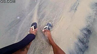 Amanda Souza experiences her first nudist beach in Rio de Janeiro.