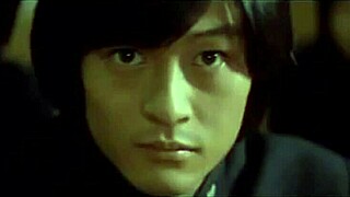 Man pleasing himself in solo scene