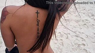 Amanda Souza experiences her first nudist beach in Rio de Janeiro.