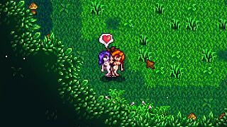 leah and abigail explore wild threesome in stardew valley parody