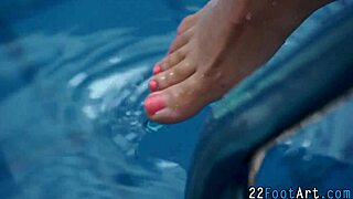 blonde babes deliver intense feet cumshot