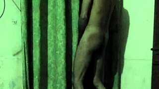 Masked man strokes his monster cock to intense cumshot