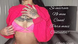 Perfect ass and sexy lingerie and a guided handjob and mouthjob for Delicia