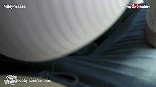 Amateur german milf gets fucked outdoors by mydirtyhobby, receiving facial cumshot