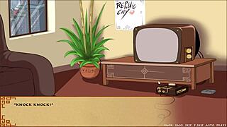 this hentai game features big tits and anime action