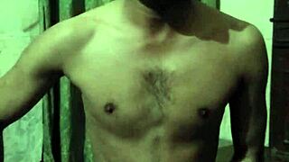 Masked and big cock cum