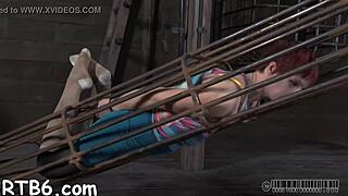 Gagged Angel Endures Wild Whipping on Her Tits