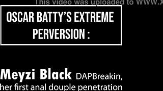 Meyzi Black's First Double Anal Penetration DAP Breakin Anal DAP No Pussy ATM OB152