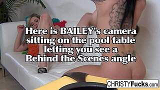 Hot Christy And Dahlia Tease With Steamy Lesbian Action On Set  