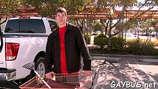 the blindfolded chap felt tricked into sucking the hunk's cock