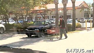 the blindfolded chap felt tricked into sucking the hunk's cock