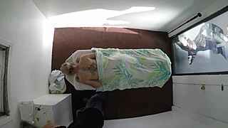 Kristi Love Performs Overhead Massage Technique.