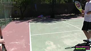 Teen Gets Facialized Outdoors at Party!