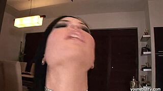 young busty angelica fucks a dildo hard