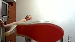 Stomping fetish with intense sucking action