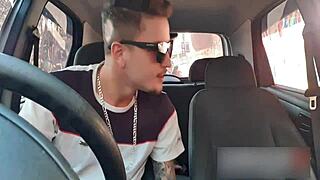 broderagem no carro com milf e cock